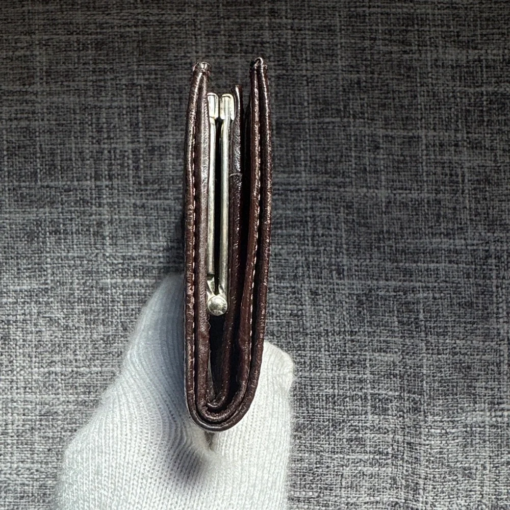 Fendi Compact Brown Leather Wallet